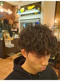 ツーブロマッシュベースツイストスパイラルパーマ