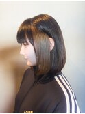 ボブ×インナーカラー