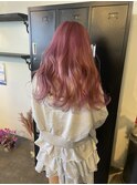 透明感カラーダブルカラーブリーチホワイトピンク
