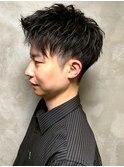 束感ショート 黒髪 スパイキーショート 刈り上げ