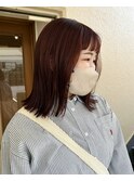 小川/ブリーチなしwカラーオレンジブラウンオン眉ミディアム