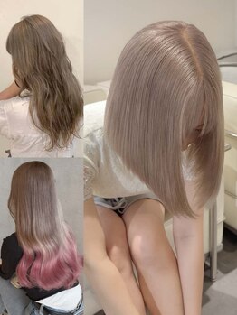 プロデュース 淵野辺店(Produce)の写真/20代女性に圧倒的人気☆ケアブリーチで叶える透明感ミルクティー＆ブリーチなしダブルカラー[淵野辺]