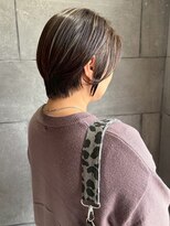 ディスコネクト(DISCO-N-NECT)&nbsp;マッシュショート ハイライト 白髪ぼかしハイライト 30代 40代