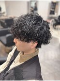波巻きパーマ