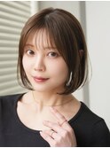 表参道髪質改善カラーハンサムショートボブアッシュブラウン50代