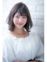 エルデ ナインズ ヘアー スタンド 川口店(elde 9's HAIR STAND)&nbsp;クラシカルボルドーヴェールウェーブワンレンボブ厚めバング