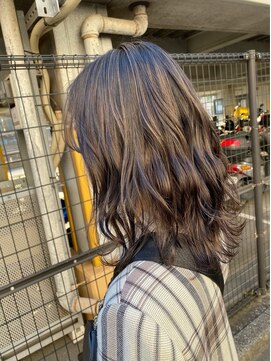 ファンド 千葉(fand) グレージュカラー/ハイライト/シルキーベージュ/マッシュパーマ