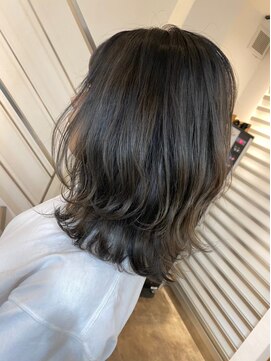 ナンバー エアロ 横浜(N° +aero) 韓国ヘア/マロンベージュ/シースルーバング/くびれミディ