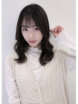 アドレバイハピネス(ADORE by happiness) ふんわりミディ シースルーバング 奈良大和八木20代30代