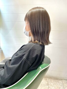 リーフ 王寺店(LEAF≠) 大人可愛いナチュラル肩ボブ　20代30代40代