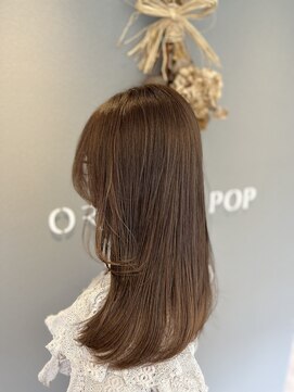 オレンジポップ 南行徳店(ORANGE POP) ハイライト/酸性ストレート/セミディ/シア―カラー/姫カット