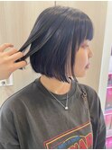 インナーネイビー コンパクトボブ ぱつっとボブ 草加