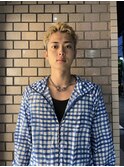 ベリーショート×ハイトーンベージュ