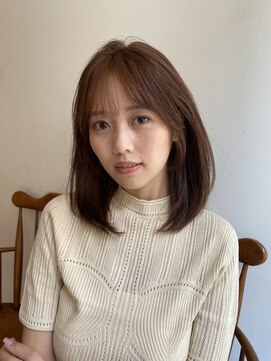 ガーランド (Garland) 大人かわいいふんわりミディアムレイヤー/ピンクベージュ