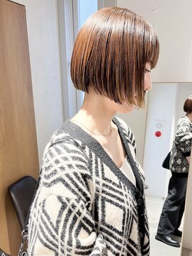 ラミエ バイ メルト 吉祥寺(lamie by melt) "久保田"ミニボブあごラインぱっつんワイドバング前髪