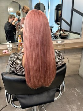 ジーナ 船橋(Zina) 髪質改善＊くびレイヤーピンクベージュ＊美髪【Zina船橋】