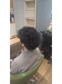 20代30代メンズスパイラルパーマワイルドオシャレ感アッシュ