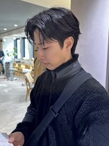 ノラ ギンザ(NORA GINZA)&nbsp;センターパートニュアンスパーマダウンパーマコンマヘアビジネス