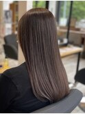髪質改善トリートメントミルクティーベージュカラーくびれヘア