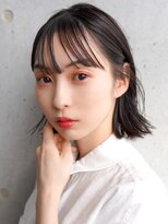 ラフィスヘアー グランツ 桂店(La fith hair Glanz) 【La fith】アッシュブラック×切りっぱなしミディアム