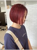 レッド×ぱつっとボブ