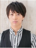 20代30代ダークアッシュ爽やかメンズカットT上尾