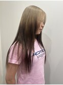 ベージュ×ブラウンルーツカラー【吉祥寺】斎藤百花