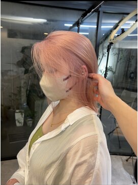 ヌエン 渋谷(NU/EN) 春カラー　コーラルピンク