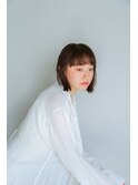 パーマなしでも叶う＊外ハネふんわりボブ