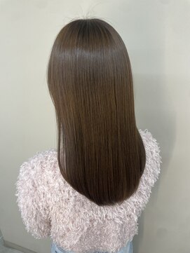 アース 上本町店(HAIR&MAKE EARTH) 縮毛矯正ロング♪コスメストレート髪質改善ココアベージュ