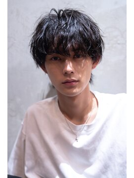 ドリップ バイ ハバナ 原宿(driP. by HAVANA) フェザーパーマセンターパートハイライトカラーニュアンスパーマ