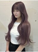 韓国風/レイヤー/小顔/前髪カット/髪質改善/グレージュ/透明感
