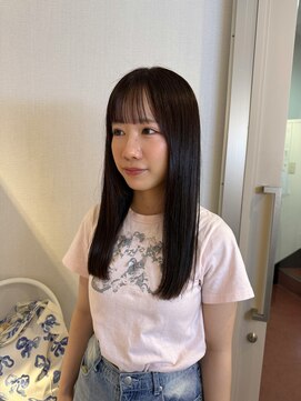 アム(amu) ブリーチなしカラー/ブラウンカラー/透明感カラー/前髪カット