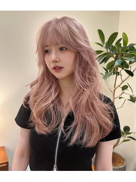 ハーパーズ 渋谷(harpers) ピンクベージュレイヤーロング