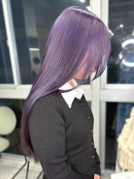 ロイオブジゼル(roi of GiseL) ハイトーン ブリーチ ダブルカラー ブルージュ パープル 10代