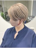 くびれショートボブ40代50代グレイカラー白髪染め白髪ぼかし