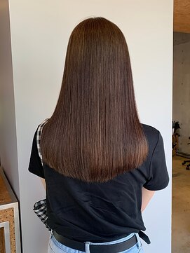 透明感ライトブラウン/ロング/ストレート