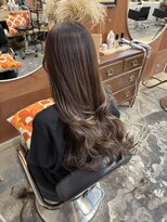 チャプター 問屋町(chapter) 透明感ケアカラーヘーゼルベージュレイヤーカット韓国ヘア