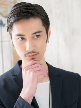 モッズヘア メン 新所沢店(mod's hair men) ブラックかき上げイケオジ社会人スーツフェザーショートd新所沢