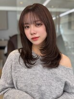 ソラ 広尾店(SORA)&nbsp;ミディアムレイヤー/顔周りカット
