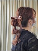 玉ねぎヘアーセルフアレンジ・ユーチューブにてアップロード予定