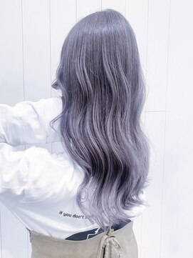 アイティー バイ アルバム 中野店(IT by ALBUM) ラベンダーグレー_かきあげロングマロンベージュ_ba322051