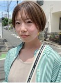 【なかじま ひびき】グレージュハイライト×ショートボブ