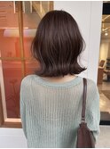 ミルクチョコレートｘ波巻きｘ寒色系カラーx韓国ヘアx前髪カット