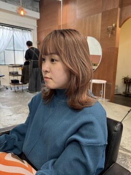 チャプター 問屋町(chapter) ミルクティーブラウンカラーレイヤーカットケアブリーチ韓国ヘア