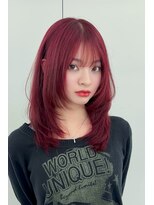 アマトウキョウ アユンチェ(AMA TOKYO×AYUNCHE)&nbsp;ワインレッドミディアムウルフレイヤー