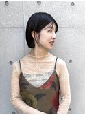 島田/ミニボブ 耳かけ 黒髪 就活カラー 黒染め無し 髪質改善