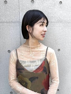 バートランド 白楽(Bertland) 島田/ミニボブ 耳かけ 黒髪 就活カラー 黒染め無し 髪質改善