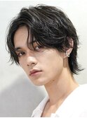 大分メンズパーマルーズパーマシャドウパーマセンターパート緩め