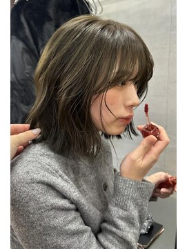 ニール シトロン 名古屋 伏見 丸の内(NEELU citron) 【 NEELU_RIE】ボブ×ふんわりオリーブカラー